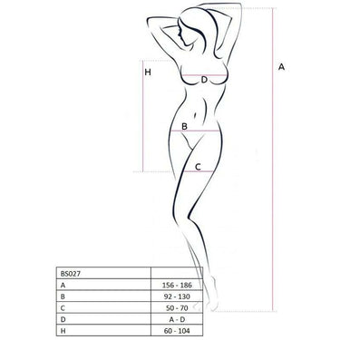 Abito corto con bodystocking rete Passion Rosso Sexy Taglia Unica